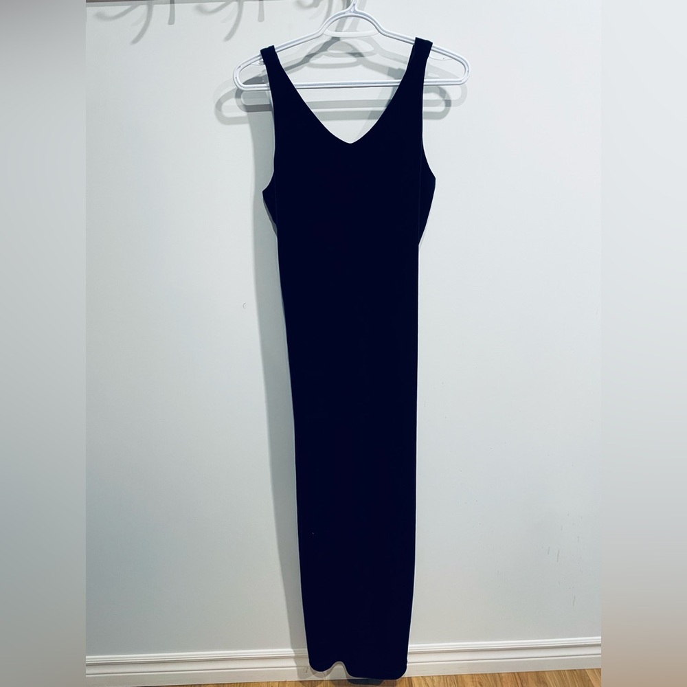Maxi blue velvet vintage dresse